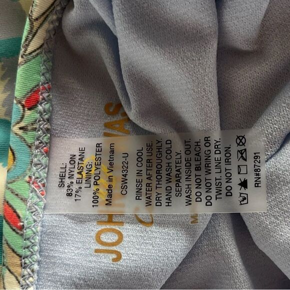 Nwt johnny was Elena twist floral one piece halter neck swimsuit - Picture 4 of 5